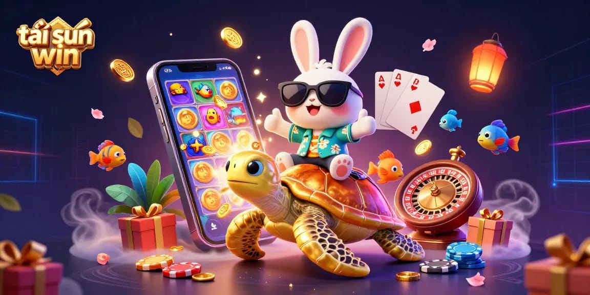 Play exciting games with tải sun win while enjoying the fun of cartoon characters and vibrant casino elements.