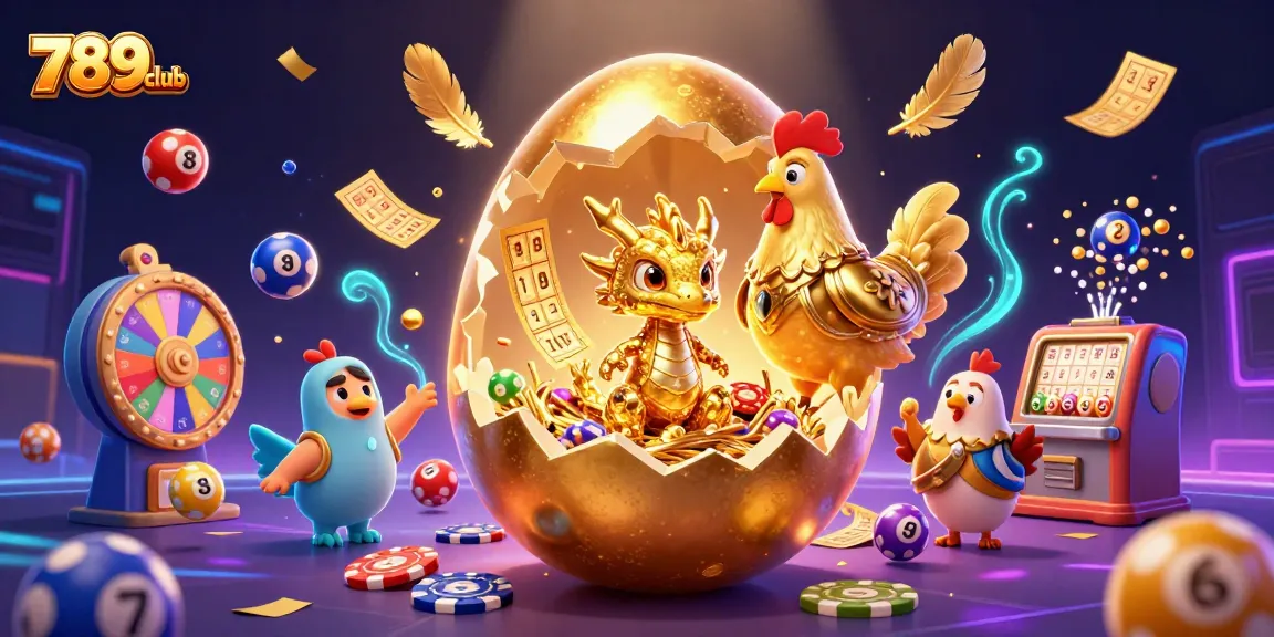 Engage in thrilling wins at 789club with a golden dragon and vibrant casino elements in play.