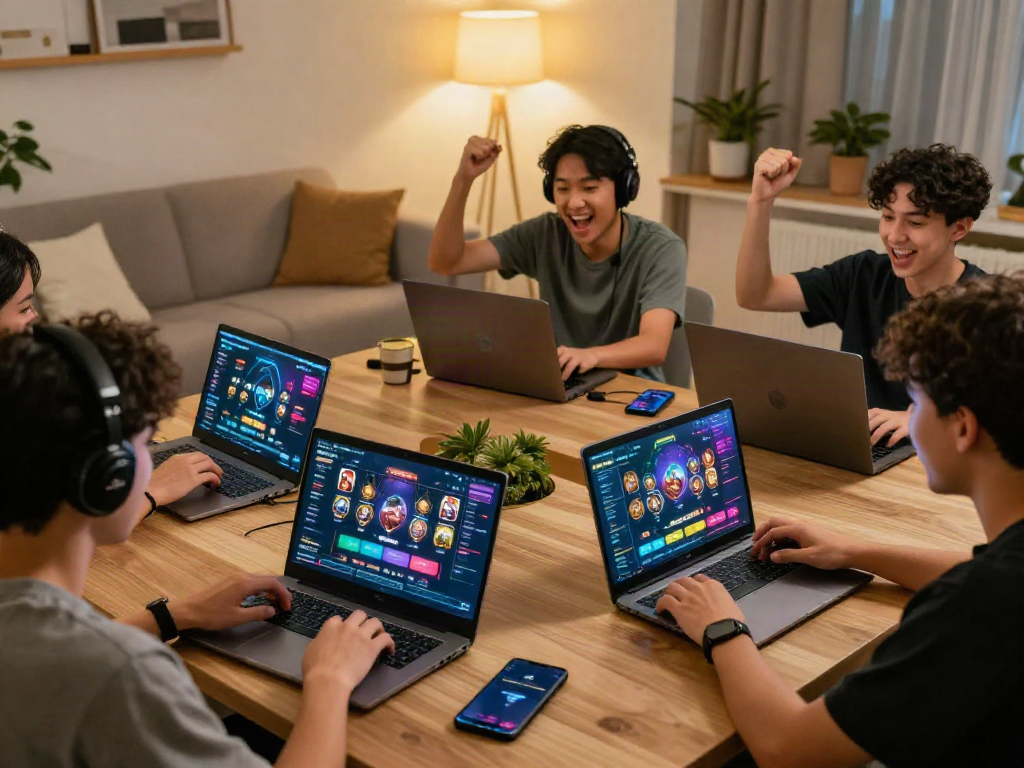 Players experiencing the thrill of sin88 online gaming in a vibrant, modern setting.