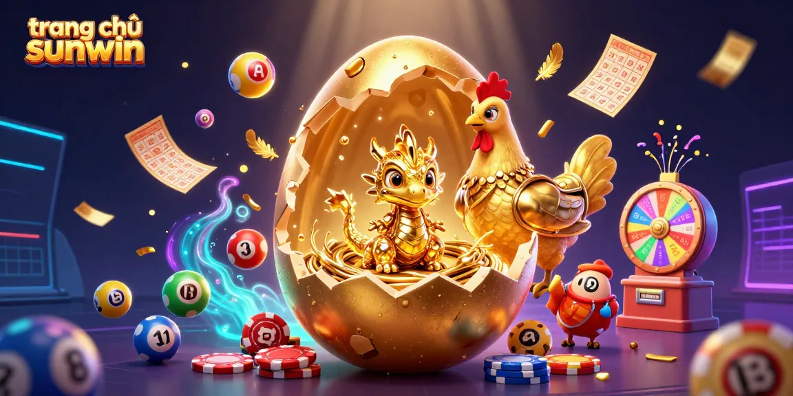 Experience the excitement at trang chủ sunwin with a dazzling golden dragon and vibrant casino elements.
