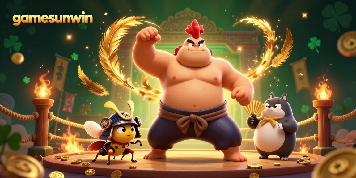 Experience thrilling wins with gamesunwin's vibrant casino scene featuring unique characters and dynamic gambling elements.