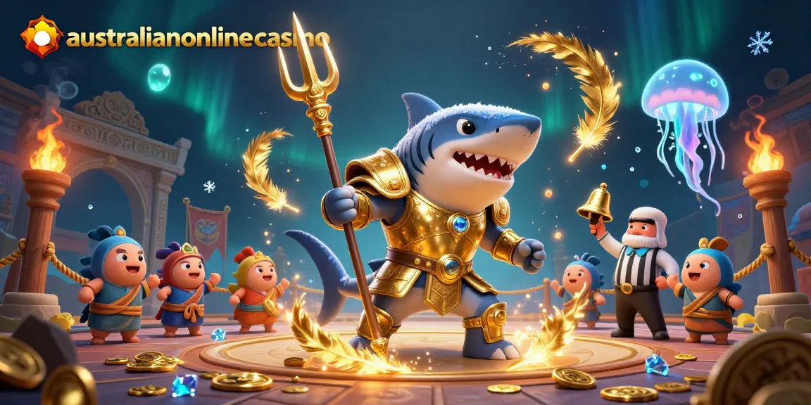 Experience excitement at australianonlinecasino with a vibrant underwater colosseum scene.