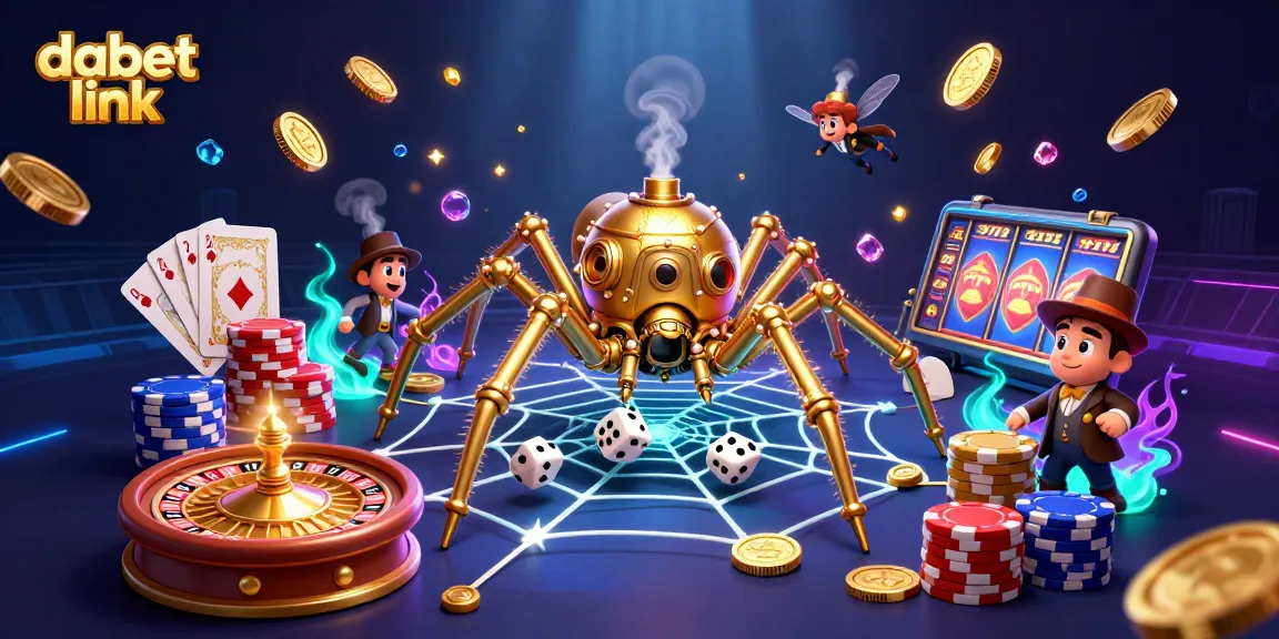 Spin and win big at dabet link with dazzling casino elements in vibrant 3D illustration.